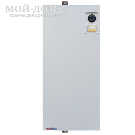 Электрический котел отопления ЭВПн 18 кВт | Мой-Дом27 | <b>Мощность и количество ступеней:</b>&nbsp;18 кВт (1 ступень)<br>
 <b>Электропитание:</b>&nbsp;380 В<br>
 <b>Площадь отапливаемого помещения:</b>&nbsp;180 м2<br>
 <b>Нагревательный элемент:</b>&nbsp;блок ТЭН из нержавеющей стали<br>
 Управление осуществляется посредством автомата выключателя и термостата для регулирования температуры теплоносителя с диапазоном регулирования от 0°С до 85°С<br>
 Рабочее давление: не более 0,15 Мпа (15 метров водяного столба)<br>
 <b>Диаметр подключения и расположение:</b>&nbsp;32 мм (сверху и снизу)<br>